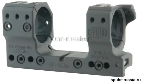 SP-4636 Тактический кронштейн SPUHR D34мм для установки на Picatinny дляS&Bender 5-20 PM II Ultra Short,H34мм,наклон 6MIL/20.6MOA